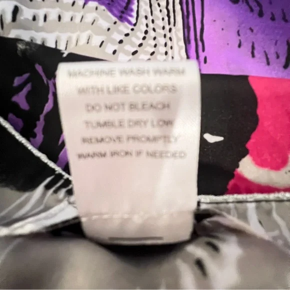 Winlar Purple Pink Animal Print V-Neck Kaftan Muu Muu Maxi Dress Womens One Size - Picture 9 of 13